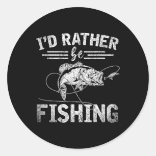 Rather Be Fishing Funny Fisherman Gift Hob  Classic Round Sticker