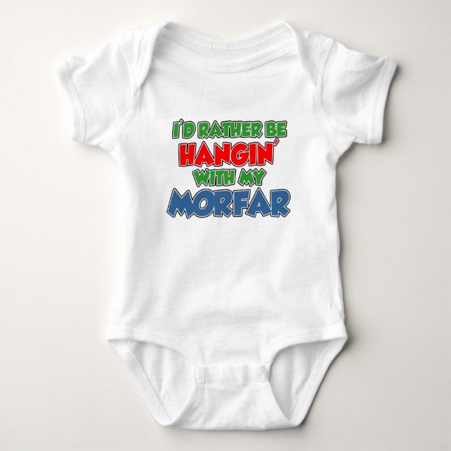 Rather Be Hanging With Morfar Baby Bodysuit (Front)