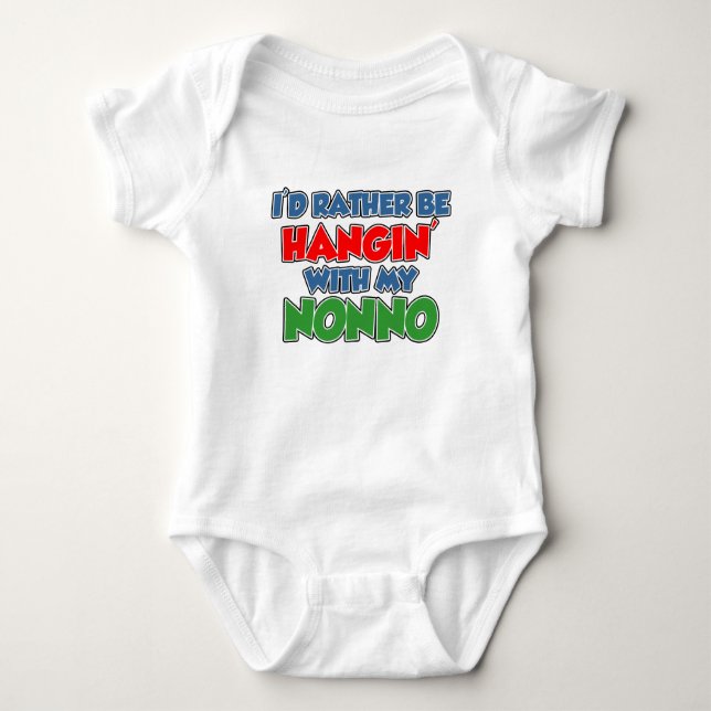 Rather Be Hanging With Nonno Baby Bodysuit (Front)