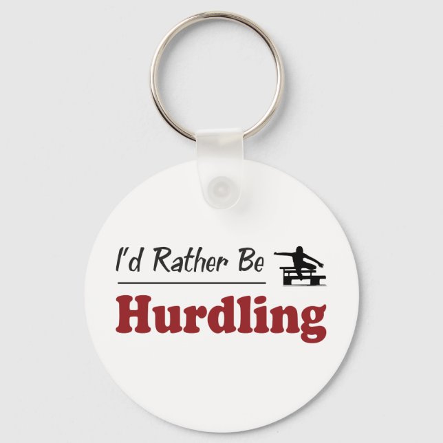 Rather Be Hurdling Key Ring (Front)