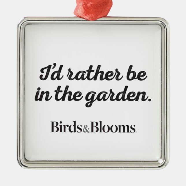 Rather be in the Garden Metal Tree Decoration (Front)