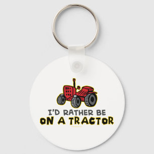 Rather Be On A Tractor Key Ring
