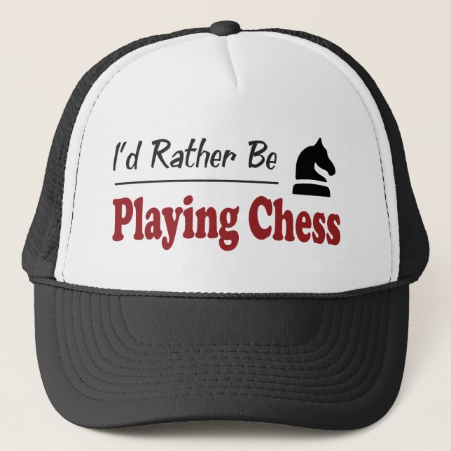 Rather Be Playing Chess Trucker Hat (Front)