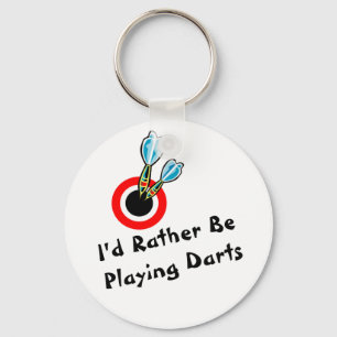Rather Be Playing Darts Key Ring