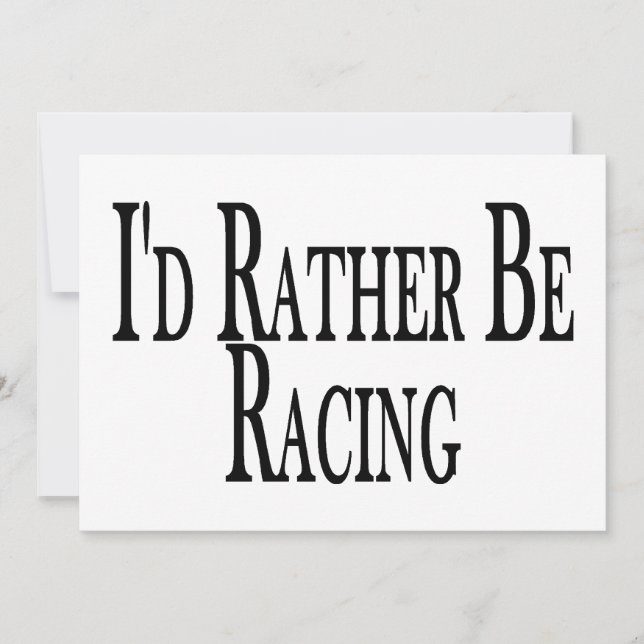 Rather Be Racing Invitation (Front)