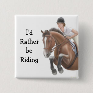 Rather be Riding Horse Pin