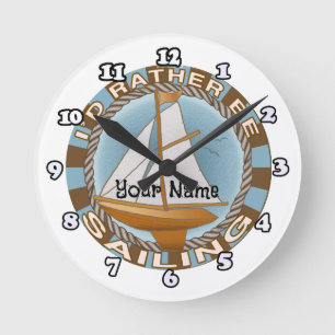 Rather Be Sailing Sailboat clock