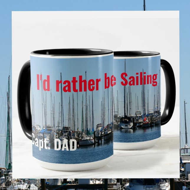 Rather be Sailing Sailboats Photographic Mug (Creator Uploaded)