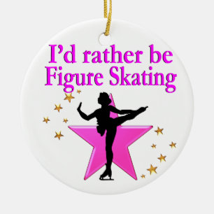 RATHER BE SKATING CERAMIC TREE DECORATION