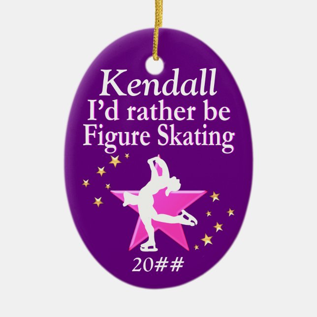 RATHER BE SKATING PERSONALIZED ORNAMENT (Front)