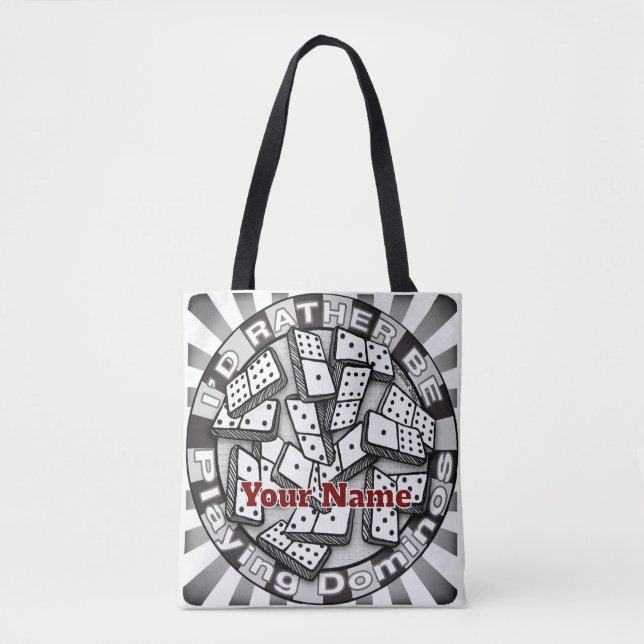 Rather Play Dominoes Tote Bag (Front)