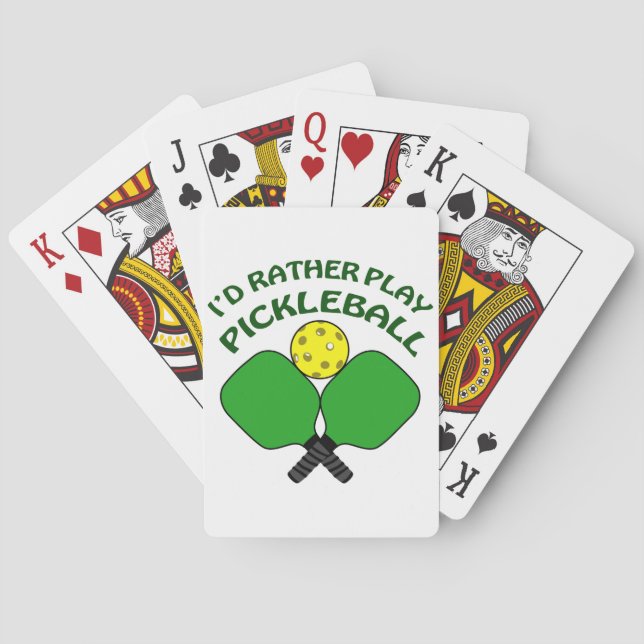 Rather Play Pickleball Playing Cards (Back)