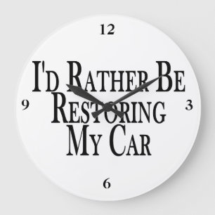 Rather Restore Car Large Clock