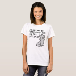 Rather Watch Cats Funny Tshirt