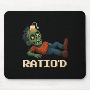 Ratio’d Pixelated Zombie Gamer Teag Npc Halloweeen Mouse Pad