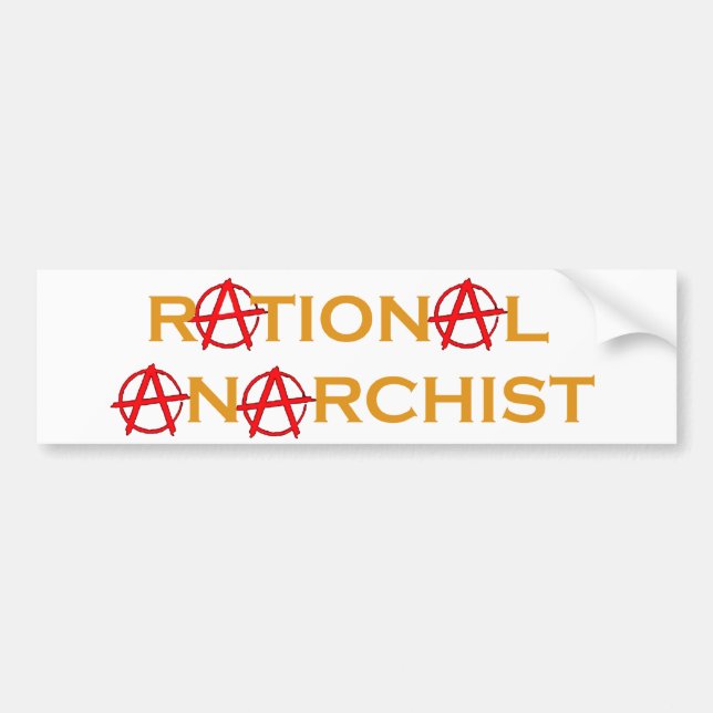 Rational Anarchist Bumper Sticker (Front)
