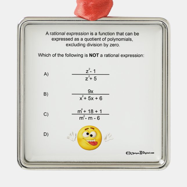 Rational Expression Metal Ornament (Front)