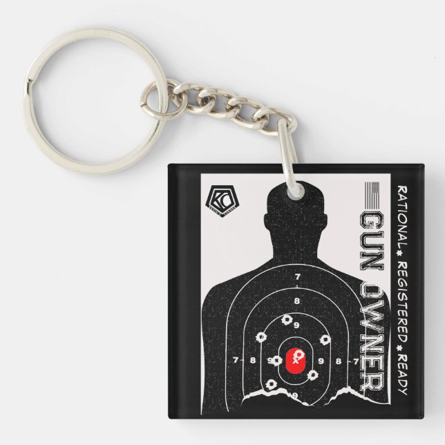 Rational Registered and Ready Gun Owner Key Ring (Front)