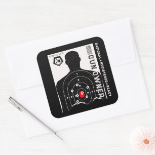 Rational Registered and Ready Gun Owner Square Sticker