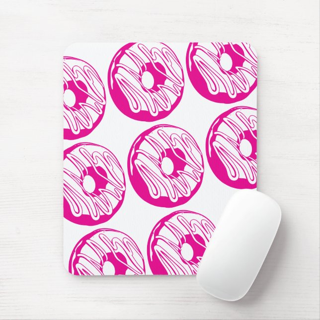 raton carpet design donuts mouse pad (With Mouse)