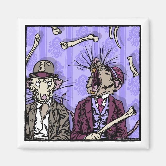 Rats and Bones - Pop Goth Nightmare Surreal Magnet (Front)