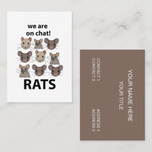 Rats Animal We Are On Chat Funny Rats Business Card