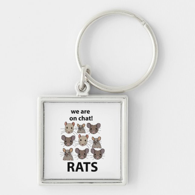 Rats Animal We Are On Chat Funny Rats Key Ring (Front)