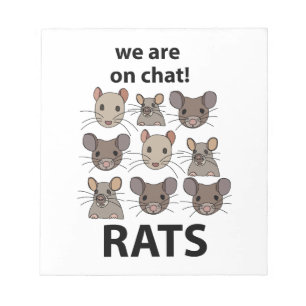 Rats Animal We Are On Chat Funny Rats Notepad