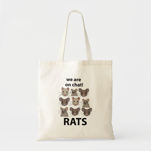 Rats Animal We Are On Chat Funny Rats Tote Bag (Front)