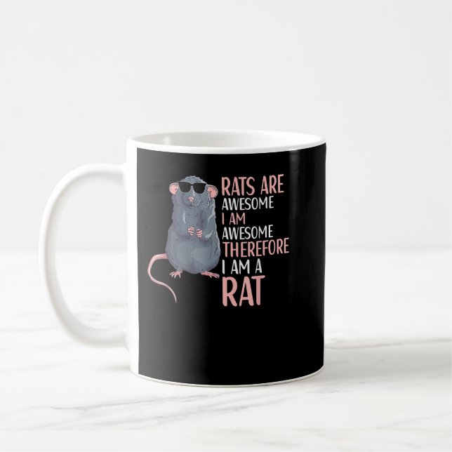 Rats Are Awesome Funny Rat Lover Apparel   Coffee Mug (Left)