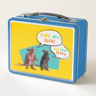 Rats Are Cute But Kinda Stinky Metal Lunch Box
