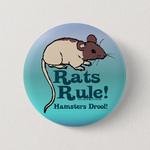 Rats Rule! 6 Cm Round Badge