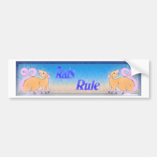 Rats Rule Bumper Sticker (Front)