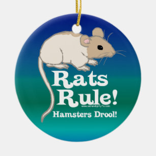 Rats Rule! Ceramic Ornament