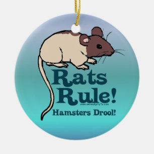 Rats Rule! Ceramic Tree Decoration