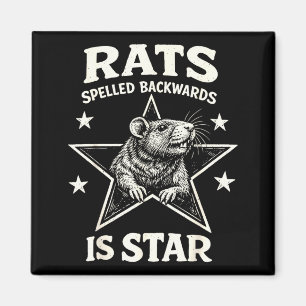 Rats spelled backwards is star funny meme  magnet