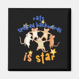 Rats Spelled Backwards Is Star Funny Rat Meme Rat Magnet