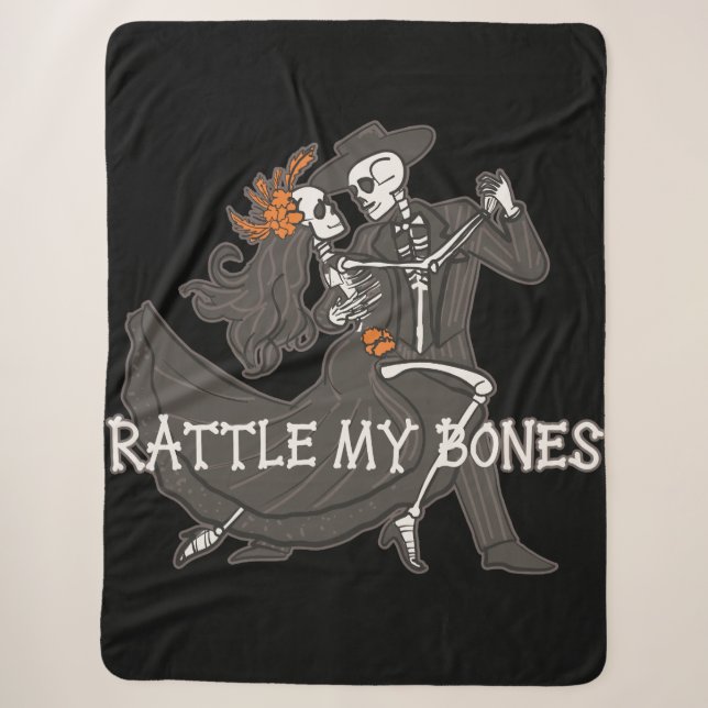 Rattle My Bones Sherpa Blanket (Front)