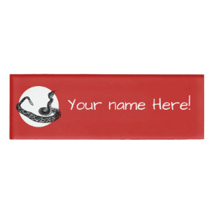 Rattle snake name tag