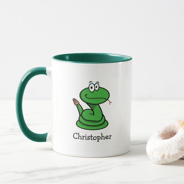 Rattle Snake Personalised Mug (With Donut)