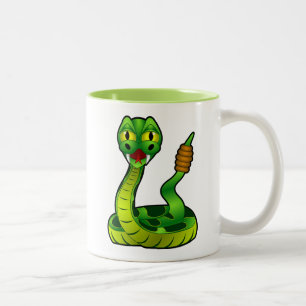 rattlesnake-159135 rattlesnake reptile snake toxic Two-Tone coffee mug