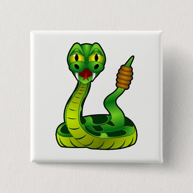 Rattlesnake 15 Cm Square Badge (Front)