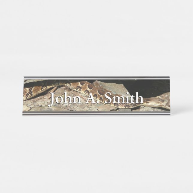 Rattlesnake at Shenandoah National Park Desk Name Plate (Front)
