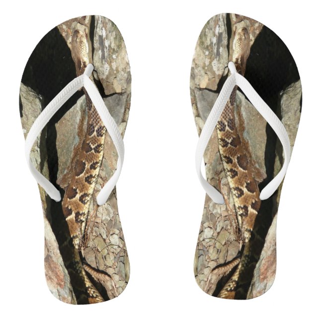 Rattlesnake at Shenandoah National Park Thongs (Footbed)