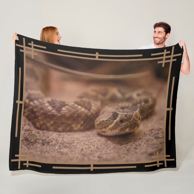 Rattlesnake Fleece Blanket (In Situ)