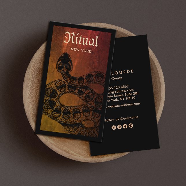 Rattlesnake Macabre Business Card (Creator Uploaded)