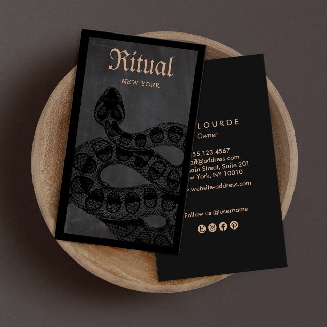 Rattlesnake Macabre Business Card (Creator Uploaded)