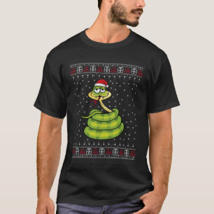Rattlesnake Santa Hat Christmas Snake   For Men T-Shirt