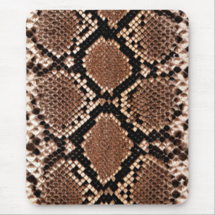 Rattlesnake Snake Skin Leather Faux Mouse Pad