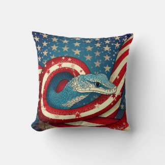 Rattlesnake Stars and Stripes Cushion
